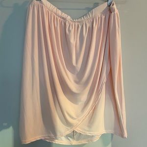 Boohoo blush/pink wrap skirt size 18